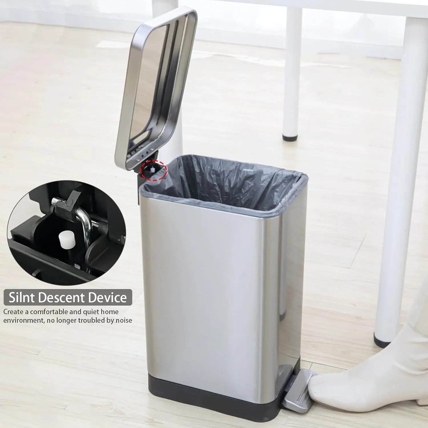 10L Slim Kitchen Trash Can