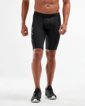 2XU Men's COMPRESSION SHORTS : MA3851B - BLK/NRO