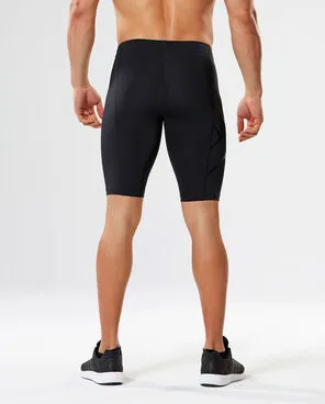 2XU Men's COMPRESSION SHORTS : MA3851B - BLK/NRO