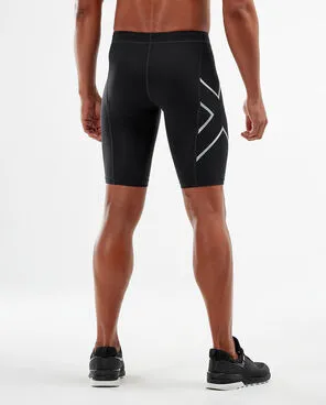 2XU Men's COMPRESSION SHORTS-MA3851B (BLK/SIL)