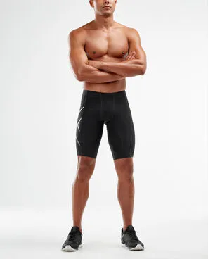 2XU Men's COMPRESSION SHORTS-MA3851B (BLK/SIL)