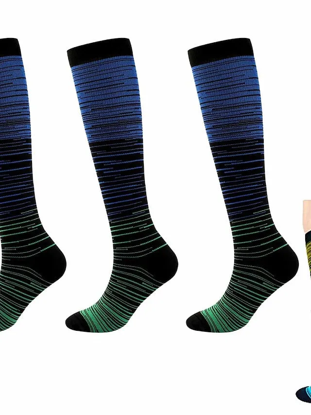 3 Pairs Graduated Medical Compression Socks for Women&Men 20-30mmhg Knee High Sock