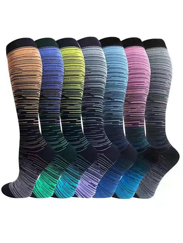 3 Pairs Graduated Medical Compression Socks for Women&Men 20-30mmhg Knee High Sock