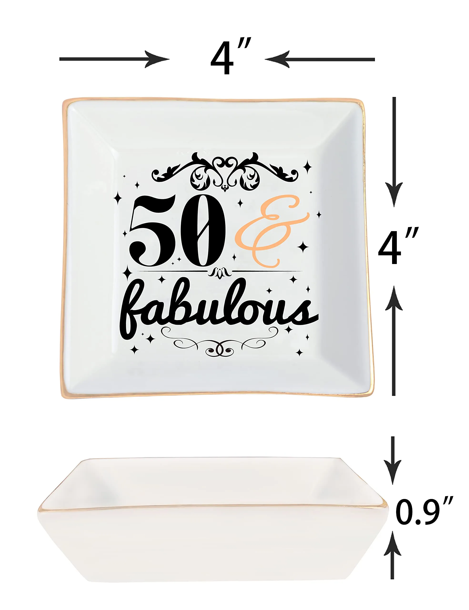 50th Birthday,50th Birthday Gifts for Women,50th Birthday Trinket Tray,50th Jewelry Dish