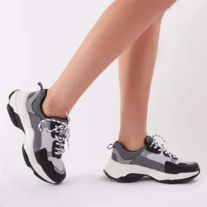 Amfo Chunky Trainers in Black & White