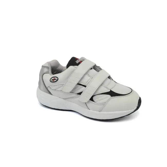 Answer2 554-3V White/Navy - Men's Athletic Walking Shoes with Staps