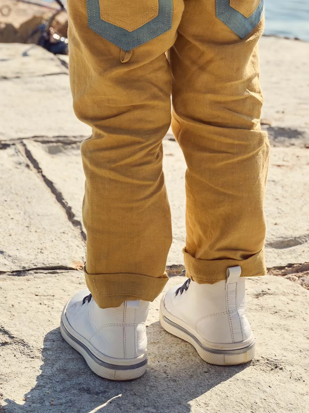 Baby Leather bootie shoe for boy-ECTOR white