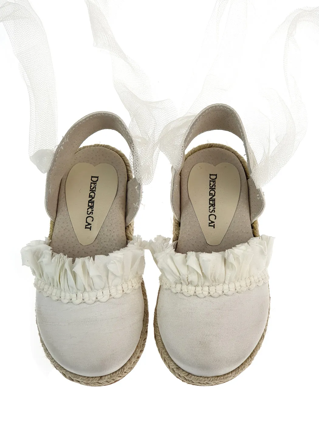 Baptismal Baby shoe Espadrille-girl-ALKMINI  Ivory