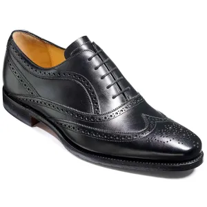 BARKER Turing Shoes - Mens Oxford Brogue Shoes - Black Calf