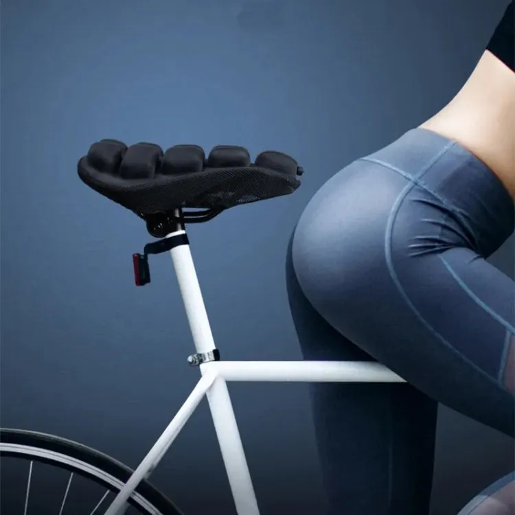 BC-203 1.0 M Size Bicycle Foldable Inflatable Airbag Cushion Seat Cover with Inflator (Blue)