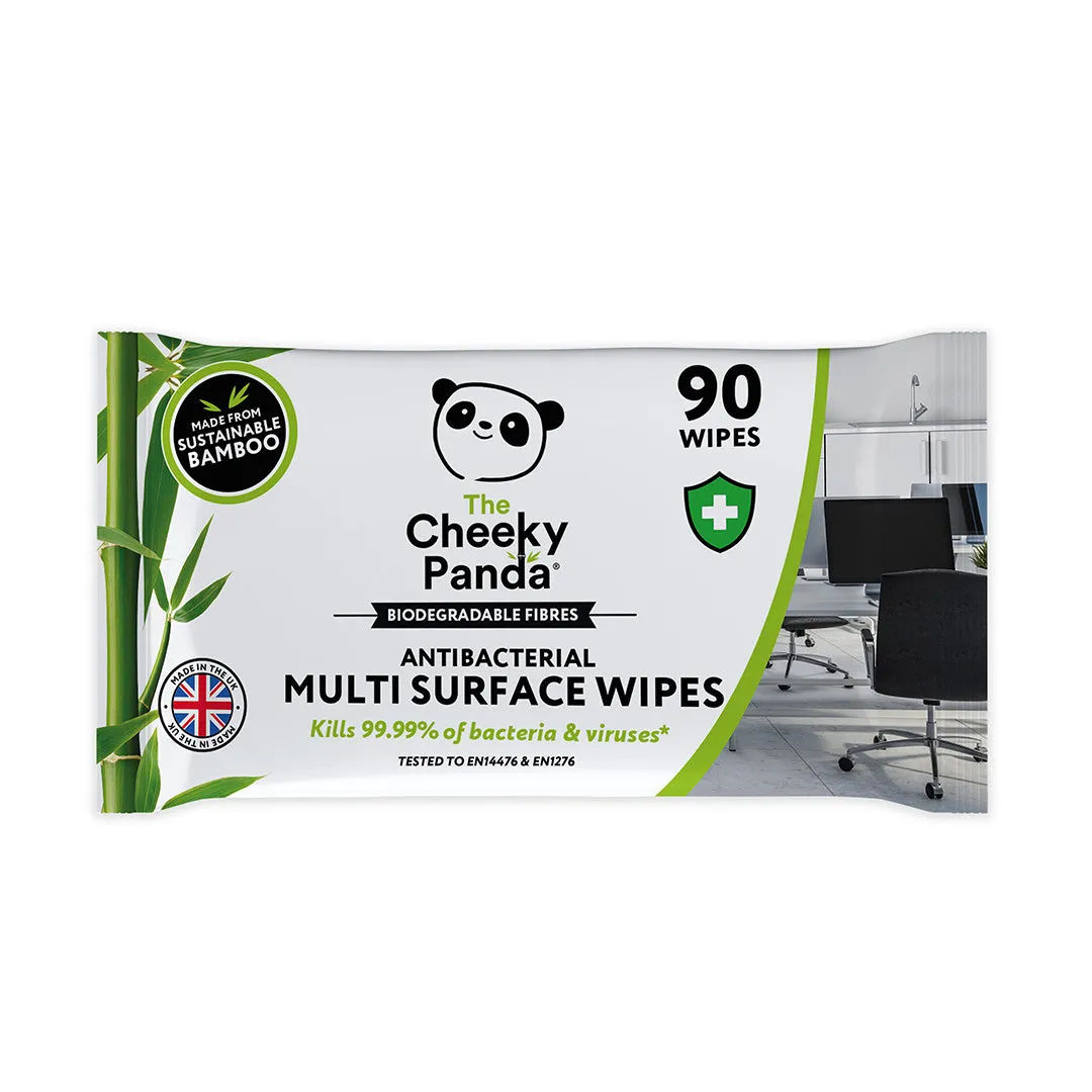 Biodegradable anti bacterial multi-surface wipes (6 packs)