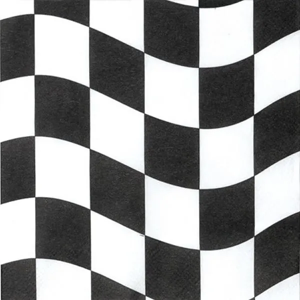 Black & White Check Luncheon Napkins 16ct