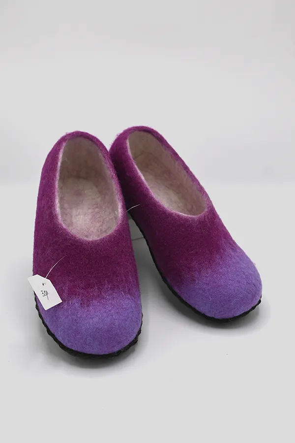 Blended Felt Wool Closed Back Slippers