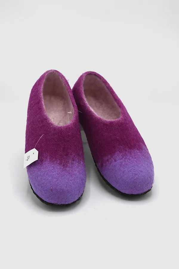 Blended Felt Wool Closed Back Slippers