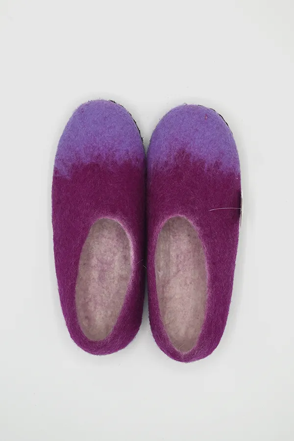 Blended Felt Wool Closed Back Slippers