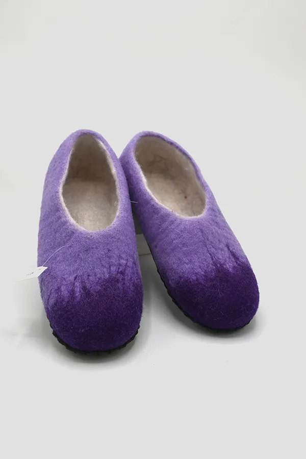 Blended Felt Wool Closed Back Slippers