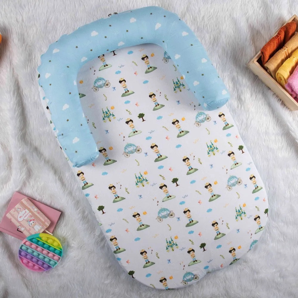 Blue The Little Prince Foldable Baby Bed