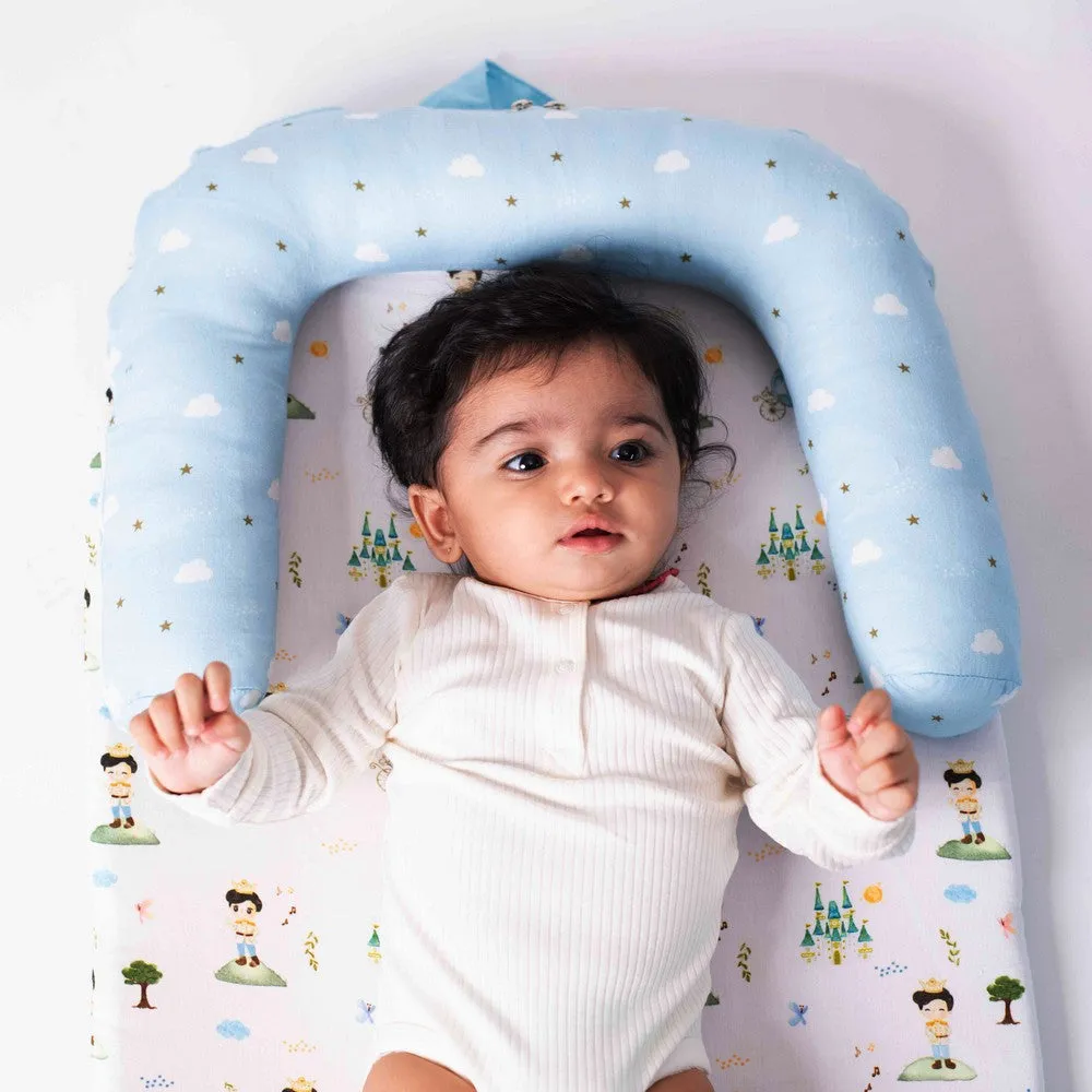 Blue The Little Prince Foldable Baby Bed