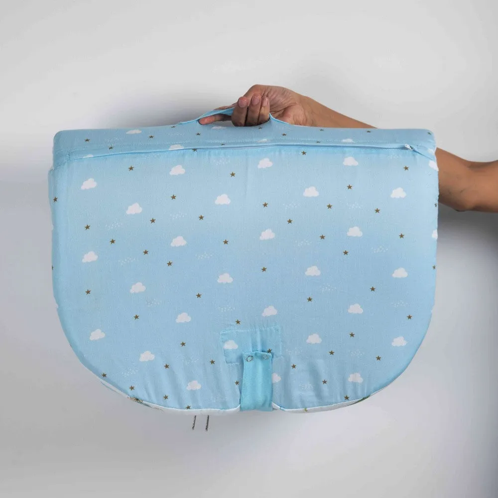 Blue The Little Prince Foldable Baby Bed