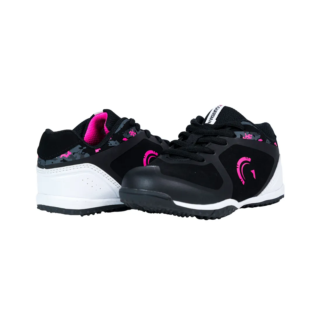 Bolt Youth Low Top Turf Baseball and Softball Shoes (Black/Pink)