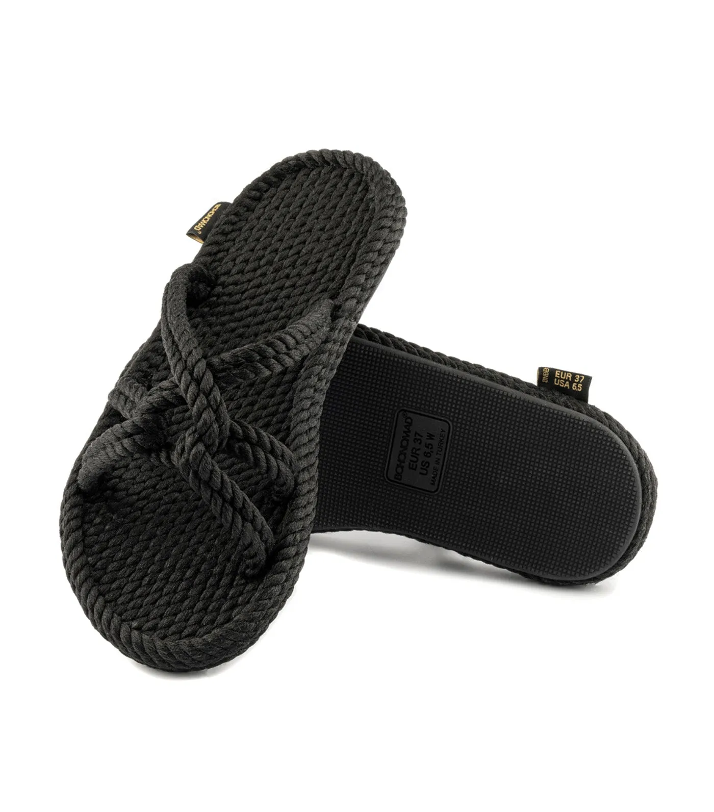 Bora Bora Rope Slippers Black