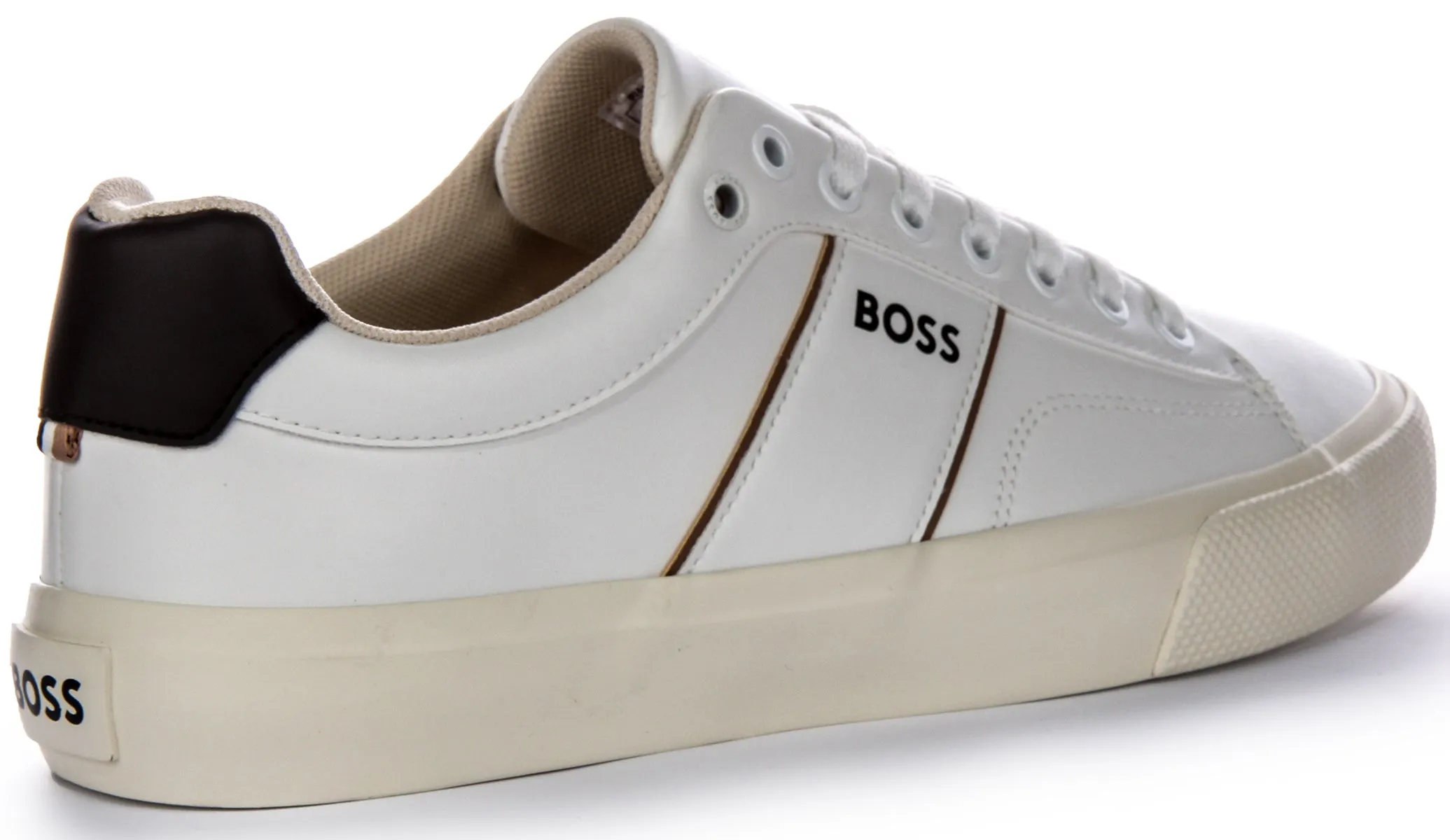 Boss Aiden Tennis Flpp In White For Men