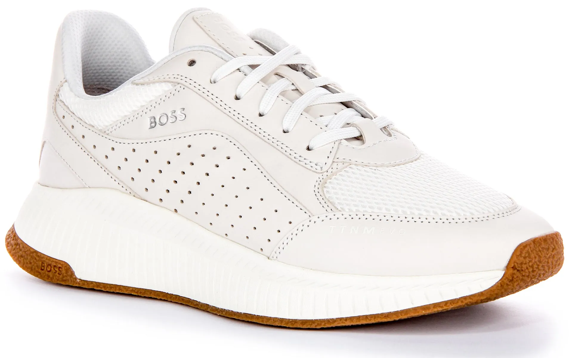 Boss Ttnm Evo Runner In White For Men