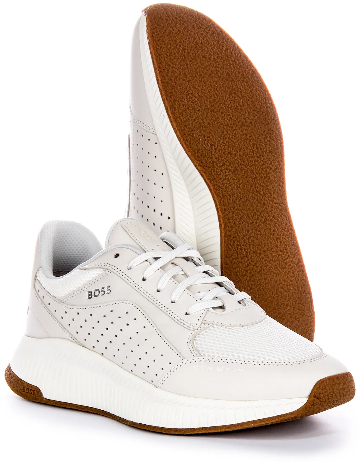 Boss Ttnm Evo Runner In White For Men