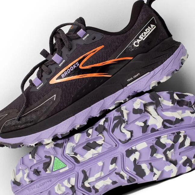 Brooks Cascadia 18 - Trail Running (Women's) - Ebony/Sweet Lavender/Copper