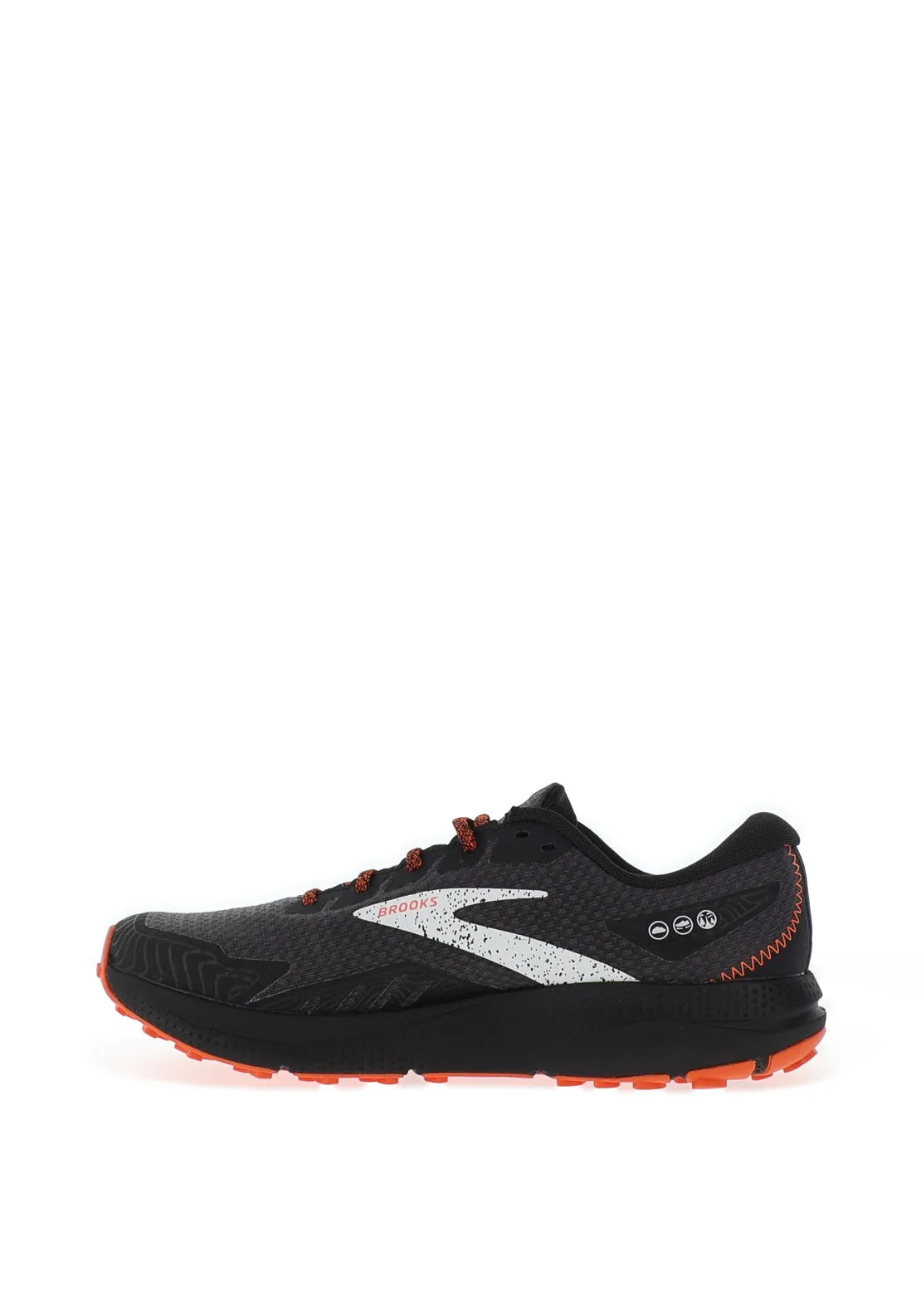 Brooks Mens Divide 4 GTX Running Shoes, Black & Firecracker