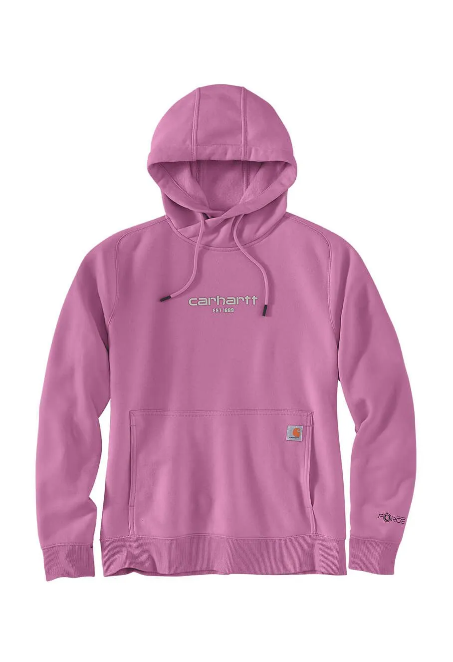 Carhartt&#x20;Hoodie&#x20;Force&#x20;Graphic&#x20;Logo&#x20;Women&#x20;105573&#x20;-&#x20;Pink