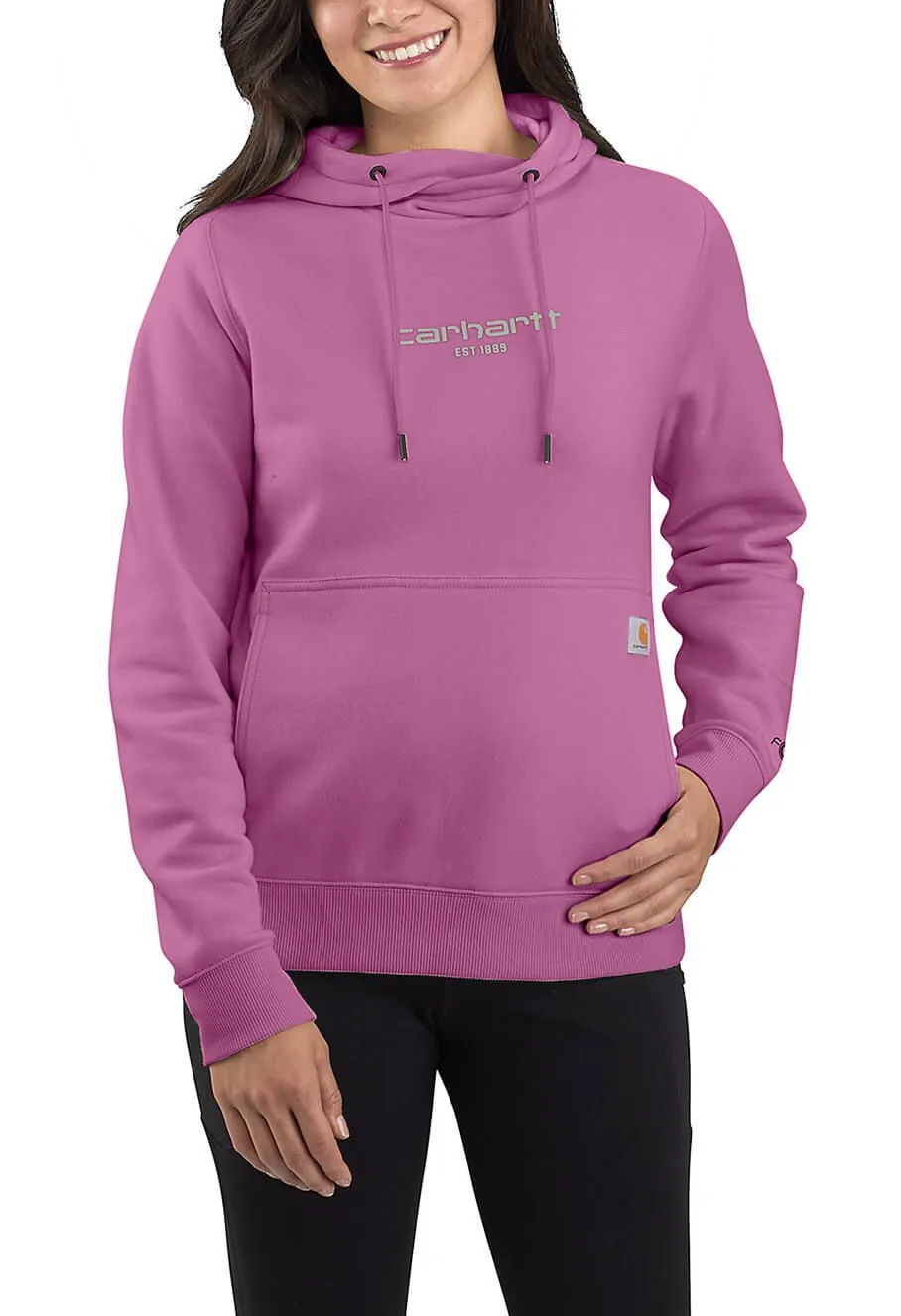 Carhartt&#x20;Hoodie&#x20;Force&#x20;Graphic&#x20;Logo&#x20;Women&#x20;105573&#x20;-&#x20;Pink