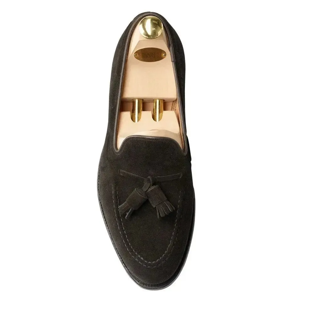 Cavendish Black Suede Tassel Loafer