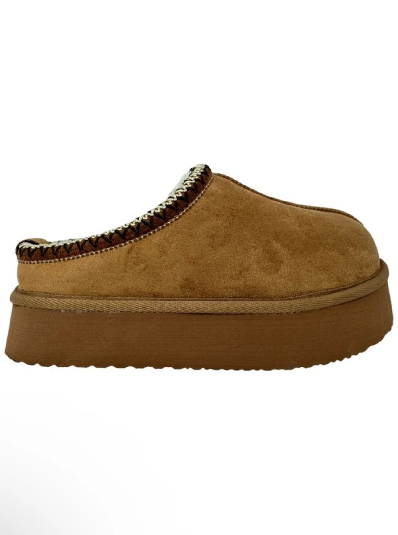 Charlie Taz Platform Slipper - Tan