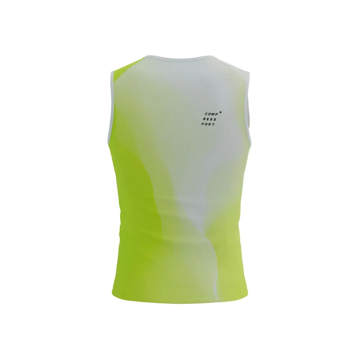 Compressport Performance Yellow White Sleeveless T-Shirt