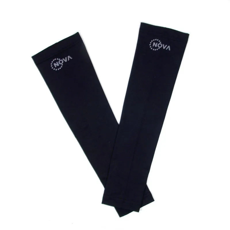 Cool-Dry Sun Protective Golf Arm Sleeves, Black, SPF 50  UV