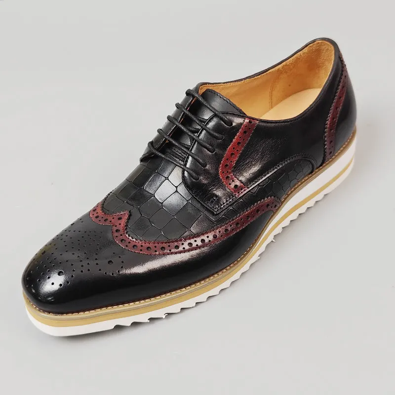 CowLux Elegant Lace-up Leather Dress Shoes