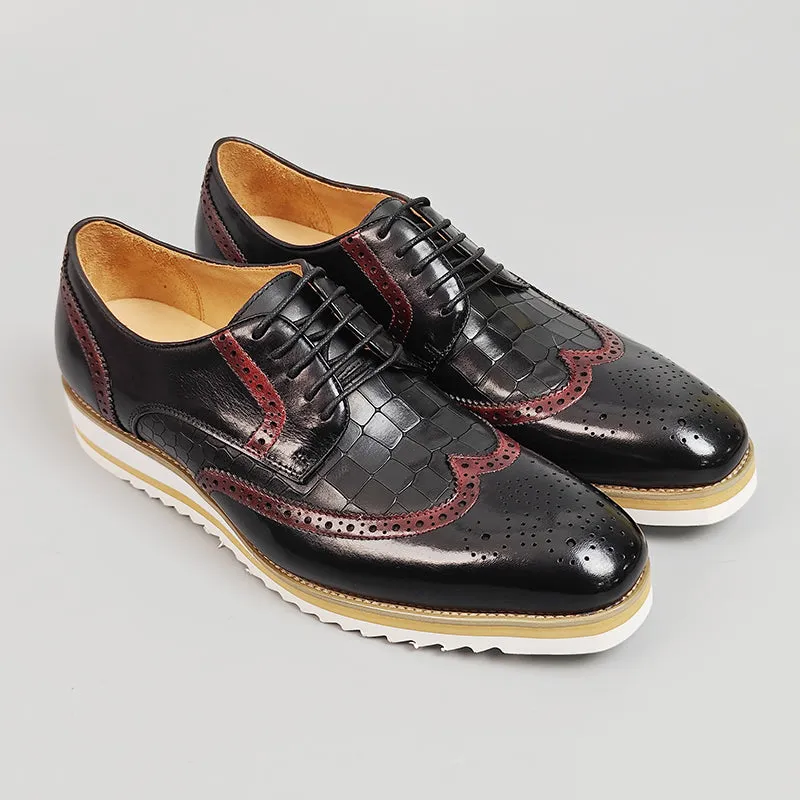 CowLux Elegant Lace-up Leather Dress Shoes