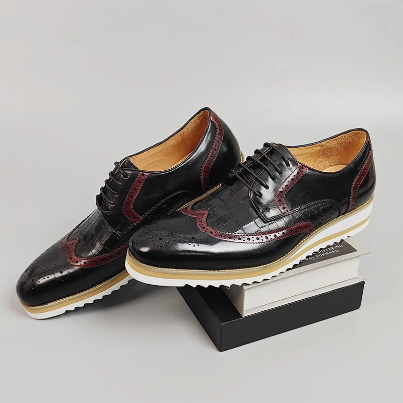 CowLux Elegant Lace-up Leather Dress Shoes