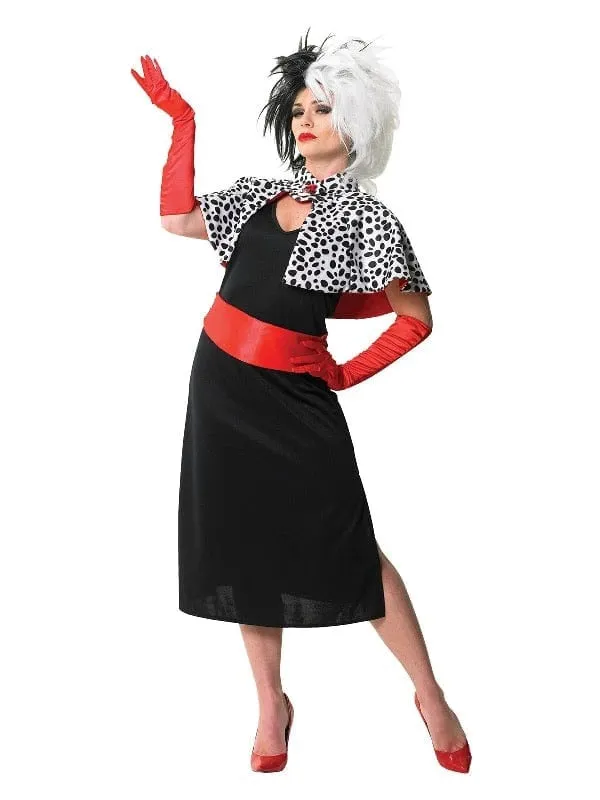 Cruella De Vil Deluxe Costume for Adults