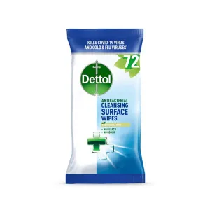 Dettol Biodegradable Antibacterial Surface Wipes (72 Pack)