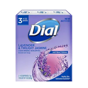 DIAL LAVENDER CLEAN RINSING ANTIBACTERIAL SOAP 3BARS