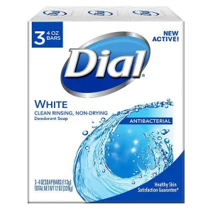 DIAL WHITE CLEAN RINSING ANTIBACTERIAL SOAP 3BARS