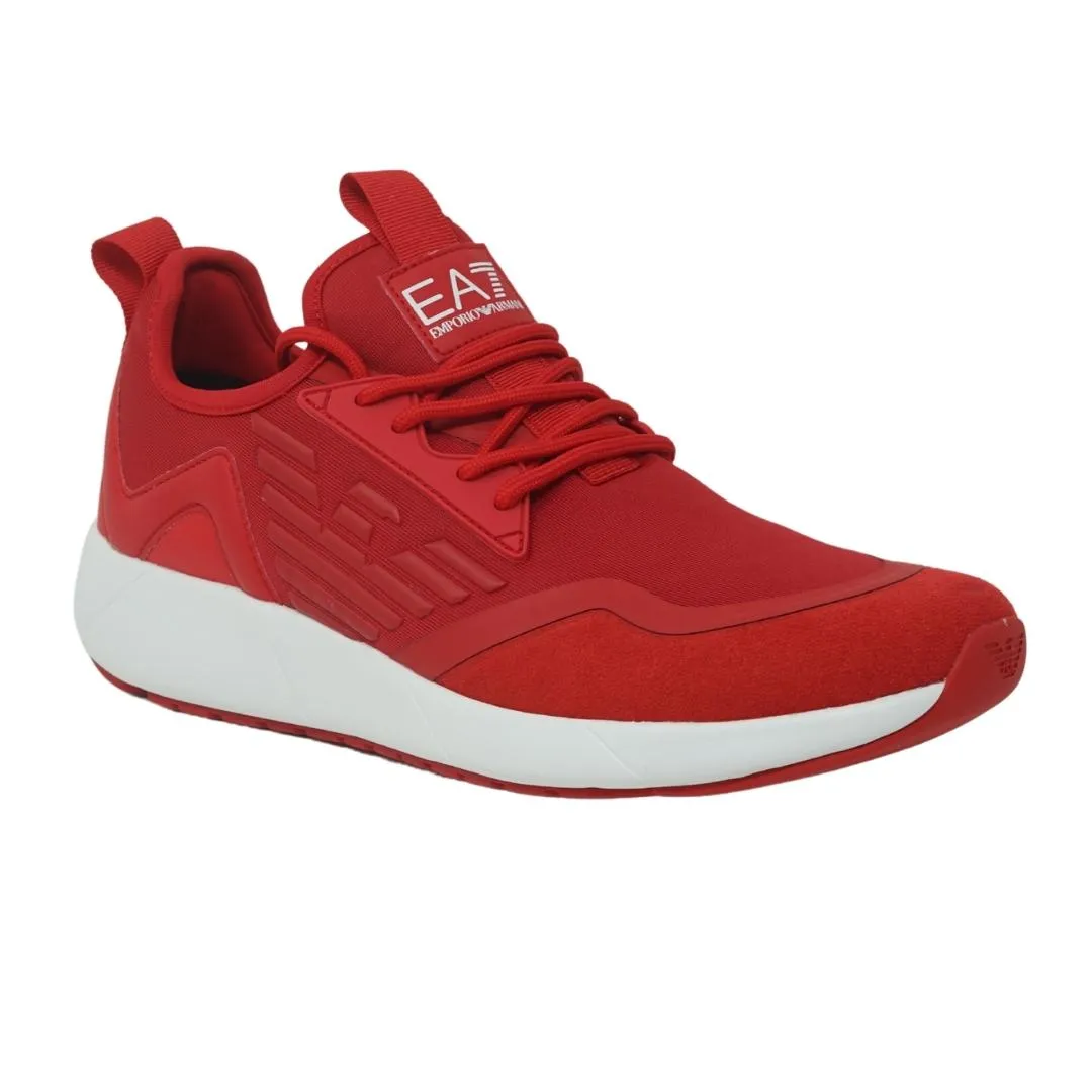 EA7 Eagle Logo Lace Runner Red Trainers