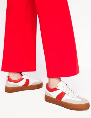 Erin Flatform Tennis Trainer-Ecru Stripe