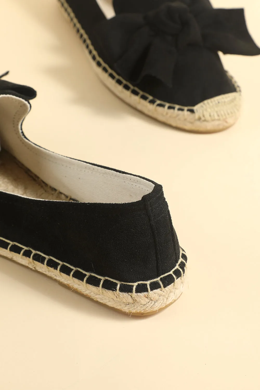 Flat Straw Linen Shoes