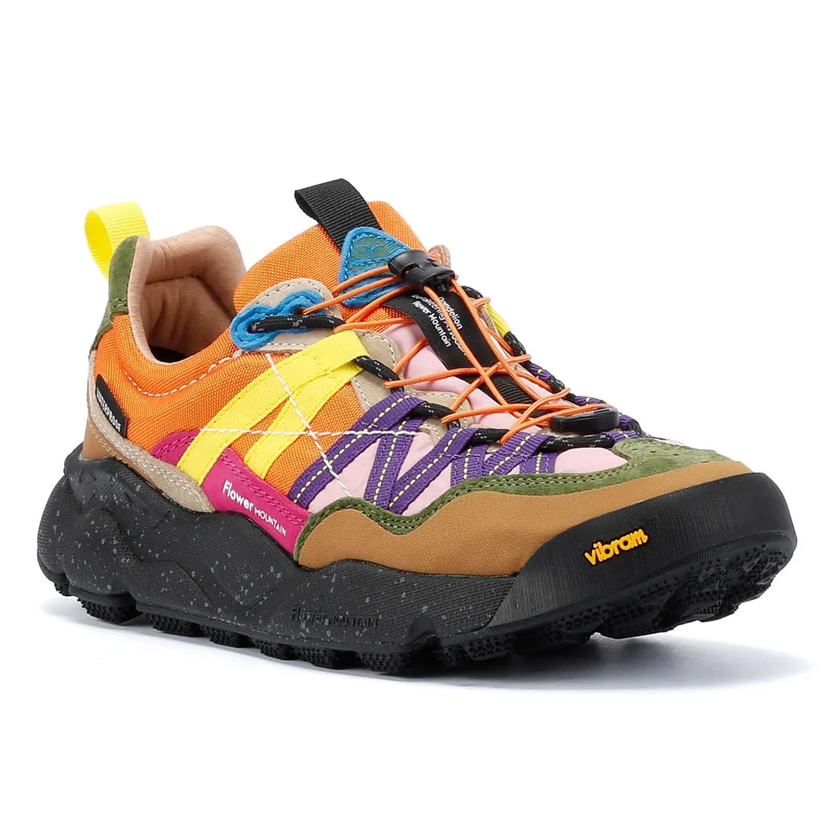 Flower Mountain Iwano Suede/Nylon Orange Trainers