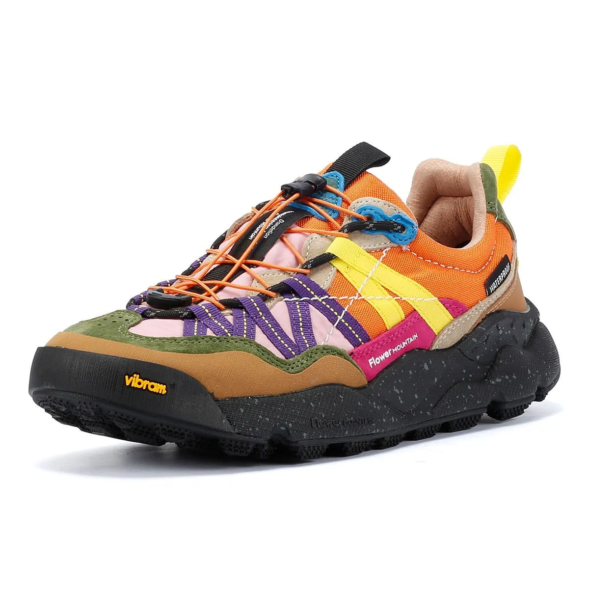 Flower Mountain Iwano Suede/Nylon Orange Trainers