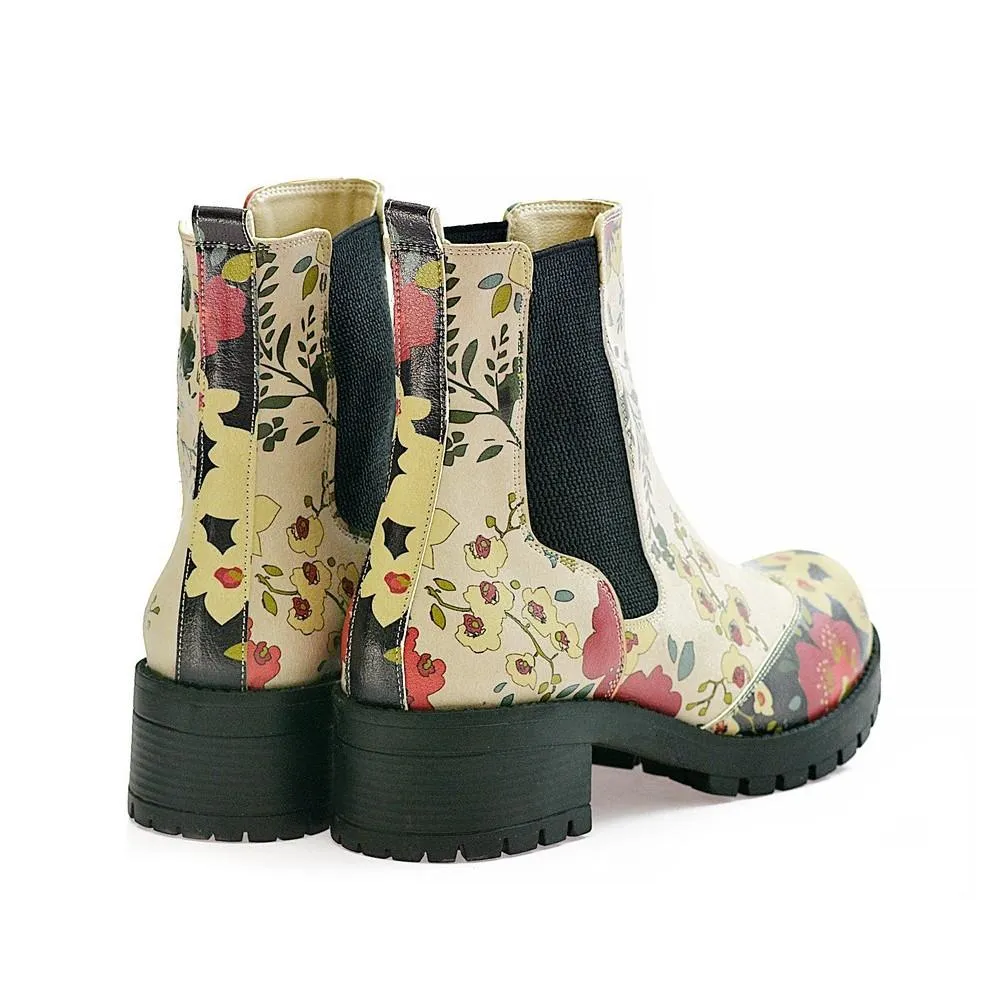 Flowers Short Boots LAS104