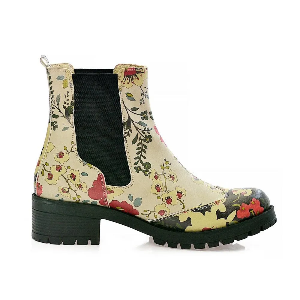 Flowers Short Boots LAS104